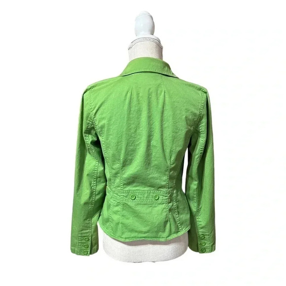 L.L. Bean Green Blazer Jacket Button Front Collared Women’s size XS Reg - Picture 2 of 15